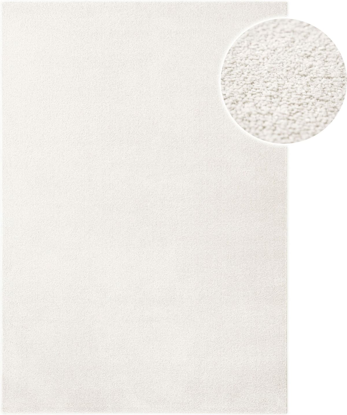 Teppich ESPRIT "Vegas - ESPRIT Kollektion", creme weiß, B:80cm H:15mm L:150cm, Polypropylen, Teppiche, Teppich, Kurzflor, uni, gewebt, pflegeleicht, formstabil, für Fussbodenheizung creme weiß B : 80cm 1 Stk., 15mm, L: 150cm