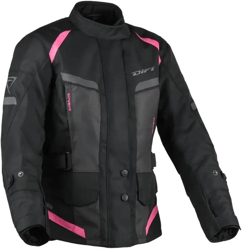 Difi Horizon Mc-Jakke Dame Svart/rosa Str. L
