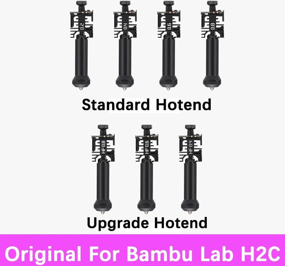 NONE Official Original H2C Intelligent Induction Hotend For Bambu Lab H2C Vortek System 0.2/0.4/0.6/0.8mm Standard High Print Head