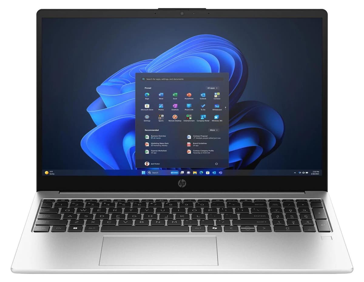 HP 250R G10 (Turbo Silver, 15,6" Full-HD, Intel Core 7 150U, 16 GB RAM, 250 GB SSD) mit Windows 11 Pro