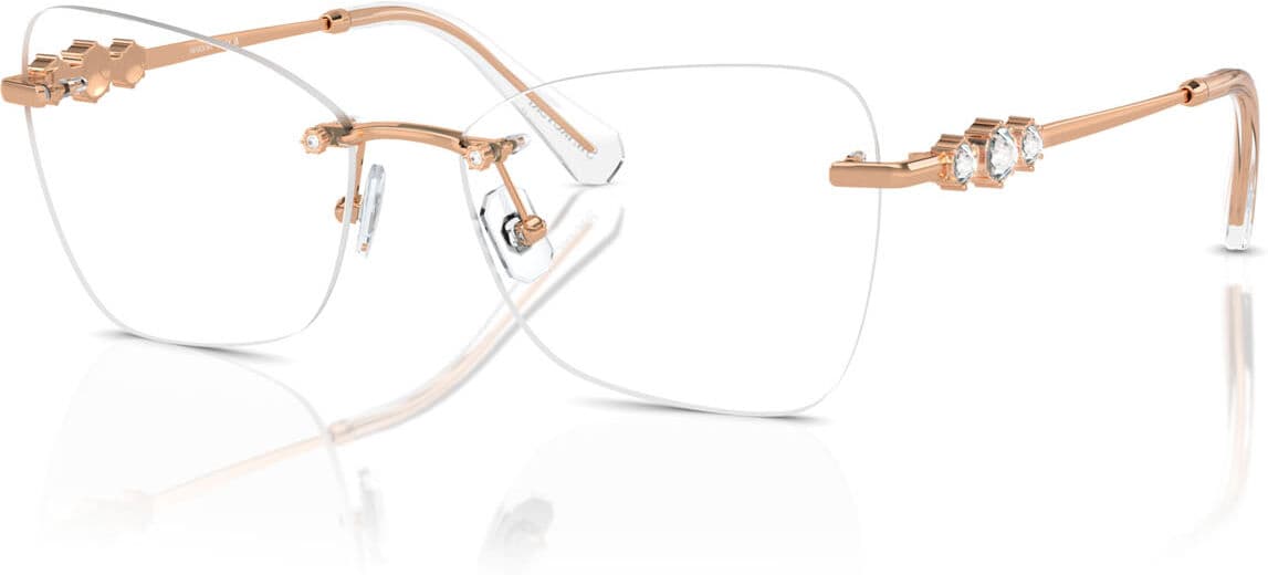Swarovski SK 1014 (4014) - Occhiali da vista donna - Colore oro rosa - Montatura butterfly