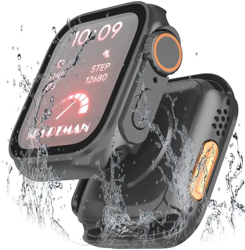 INF Wasserdichtes Gehäuse für Apple Watch 44 mm Schwarz