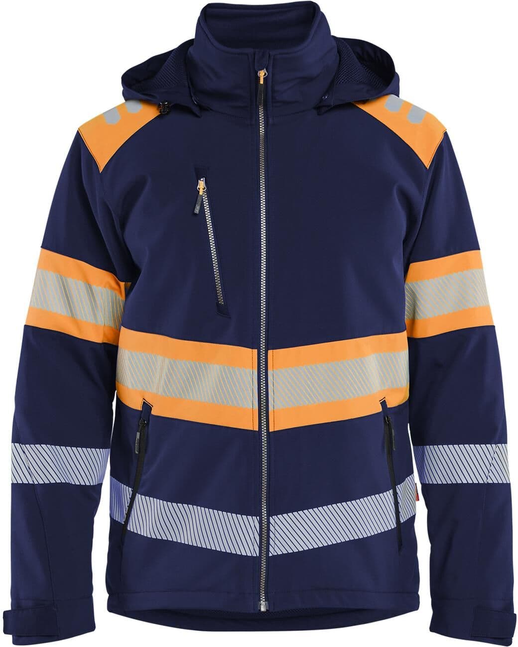 Blåkläder Softshelljakke Vinter High Vis Letforet 44892513 - Marineblå / High Vis Orange - Xs