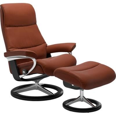 Relaxsessel STRESSLESS "View", braun (copper paloma), B:78cm H:108cm T:78cm, Leder BATICK: BATICK ist ein leicht korrigiertes, durchgefärbtes und genarbtes Möbelleder, bei dem die meisten Unebenheiten und Spuren in der Regel entfernt wurden.;Leder...