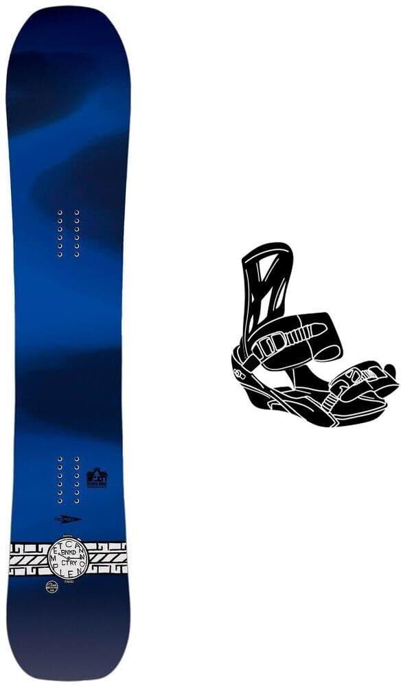 Gnu  - Pack Planche Snowboard Banked Country - 162 + Fifty - Planche Snowboard