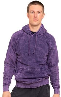Lane Seven LST004 Vintage Raglan Hooded Sweatshirt in Cloud Purple size Small   Cotton