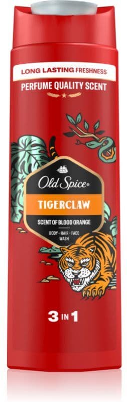 Old Spice Tigerclaw Brusegel til ansigt, krop og hår 400 ml