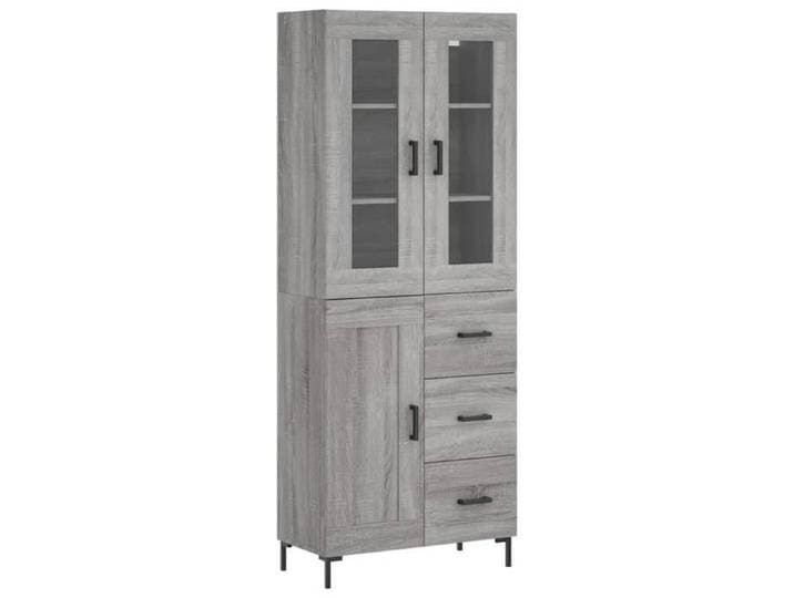 Soldes août 2026 Buffet haut - grand stockage - Buffet de salon - Sonoma gris 69 5x34x180cm Bois d'ingénierie 6419289154