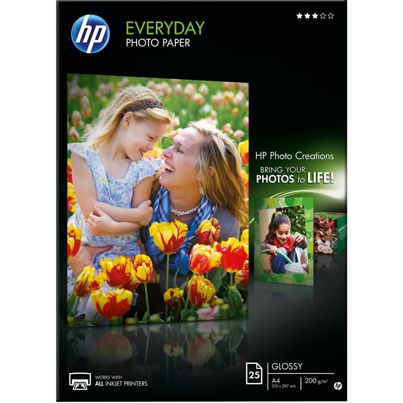 - HP Everyday Glossy Photo Paper A4 25sht Q5451A