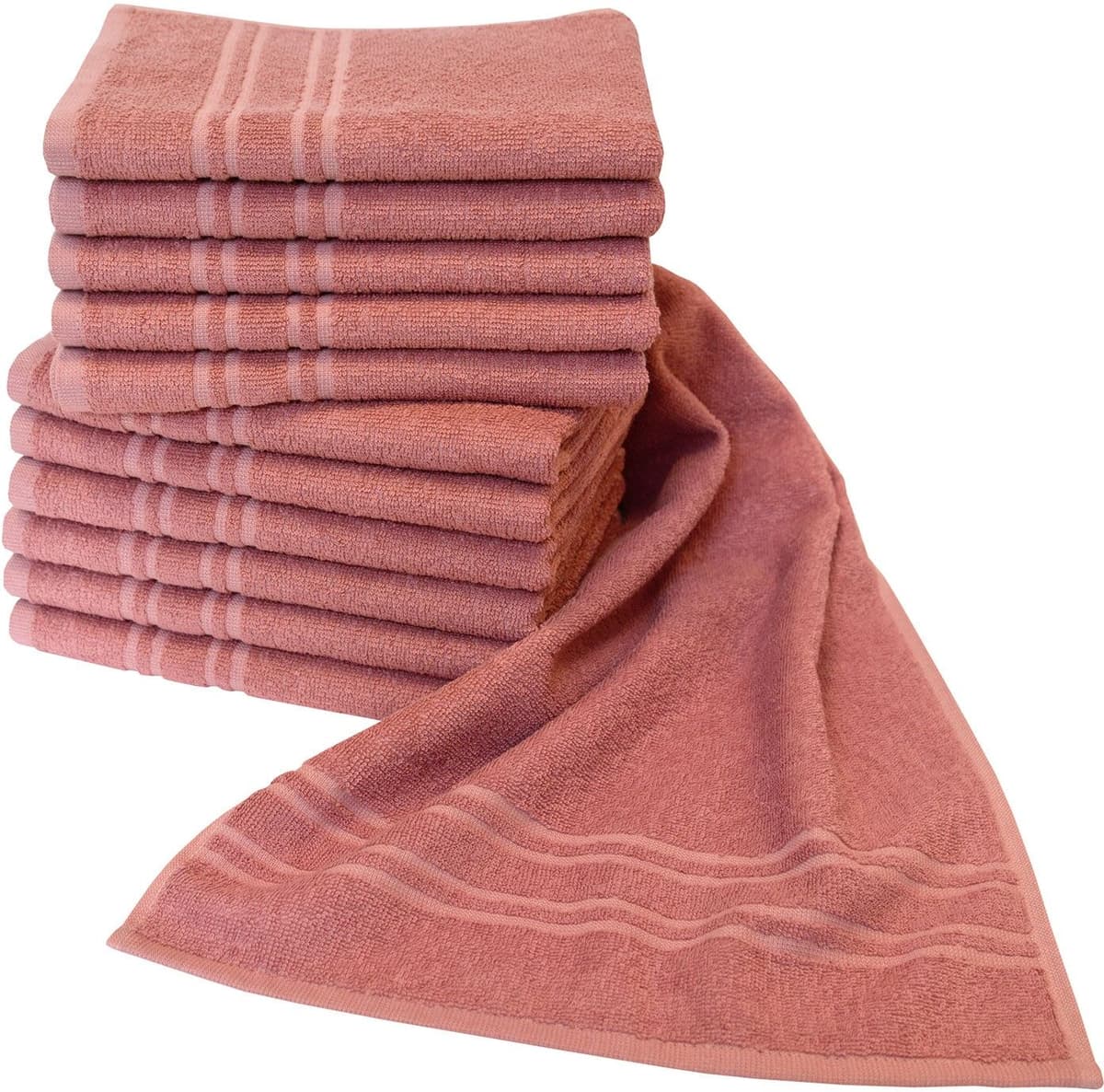 Handtücher DYCKHOFF "Saphir Friseurhandtücher", rosa (altrosa), B:34cm L:90cm, Frottier, Frottier, Handtücher, Handtücher, Farbecht und besonders strapazierfähig, 34x90 cm altrosa B/L: 34cmx90cm, 12 Stk., Frottier