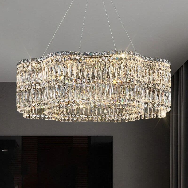 YANKE Modern Luxury Crystal Chandeliers Home Villa Decoration Living Dining Room Lighting Ceiling Pendant Led Lights Indoor Fixtures
