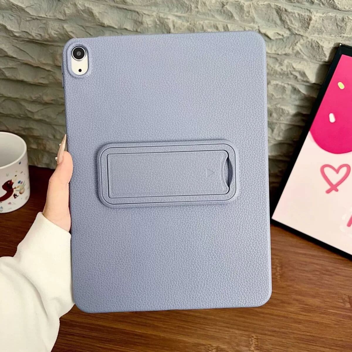 INF Faltbare PU-Leder Hülle mit Stand, kompatibel mit iPad Air 4, iPad Air 5, iPad Pro 11 2018, iPad Air 11 2024, iPad Air 6 Grau