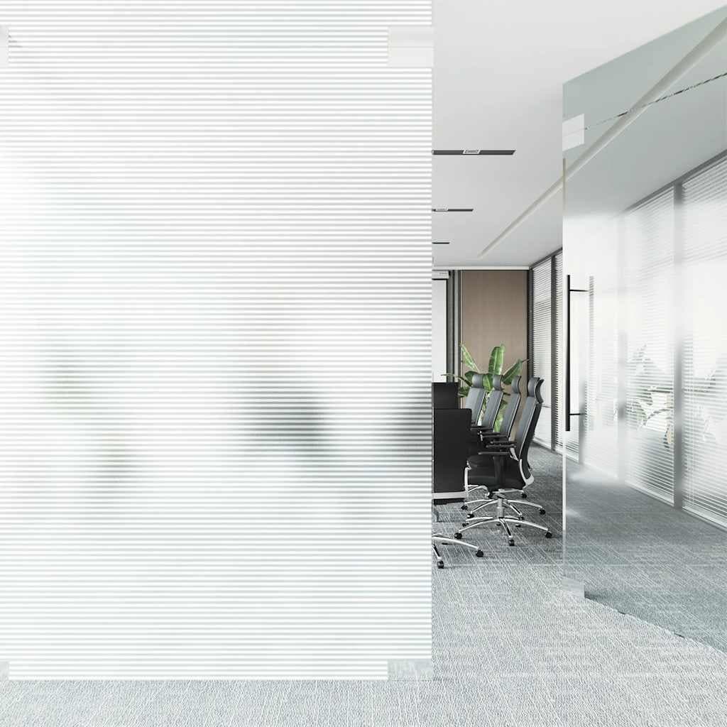 vidaXL Films pour fenêtre dépoli design à rayures PVC