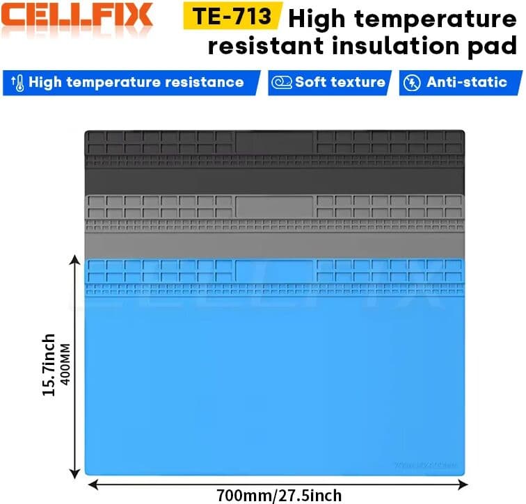 NONE TE-713 Extra Large Mobile Phone Repair Work Mat High Temperature Resistant Maintenance Platform PCB CHIP IC Insulation Pad Work