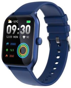 Inspired Deals P58 Smart Watch With Heart Rate Monitor And Blood Pressure Monitor 1.96 Inch Color Display blue