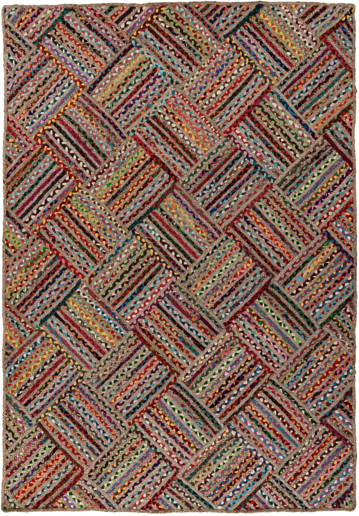 Teppich KAYOOM "Tulum 355", bunt (multi), B:160cm H:8mm L:230cm, Baumwolle, Teppiche, Teppich, Kurzflor, Handgeknotet, Vegan, Fussbodenheizungsgeeignet, Wohnzimmer multi B : 160cm 1 Stk., 8mm, L: 230cm