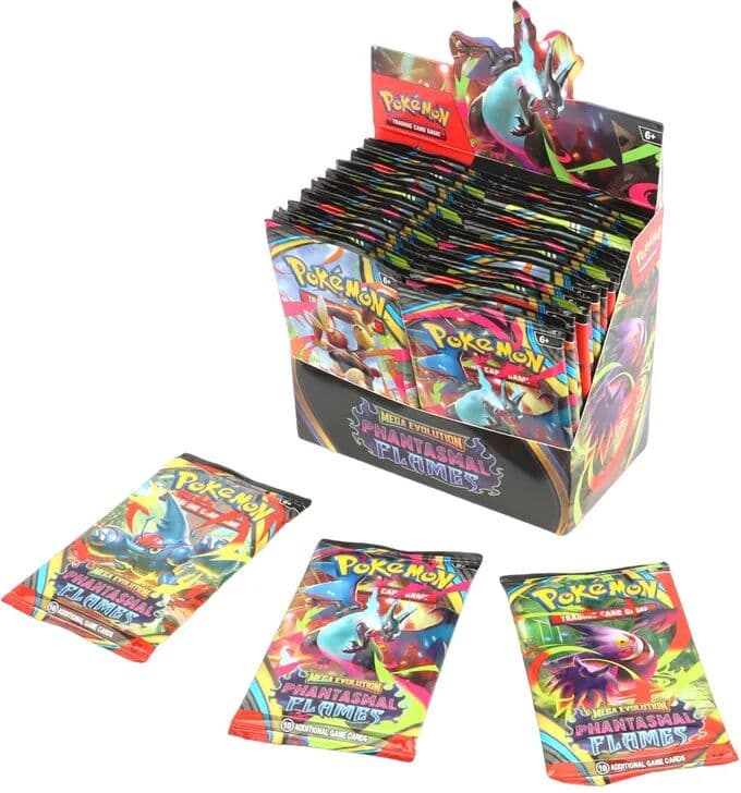 Potdemiel 360Pcs English Pokémon TCG: Mega Evolution Phantasmal Flames Booster Box Pokemon trade card 36 Pack Box