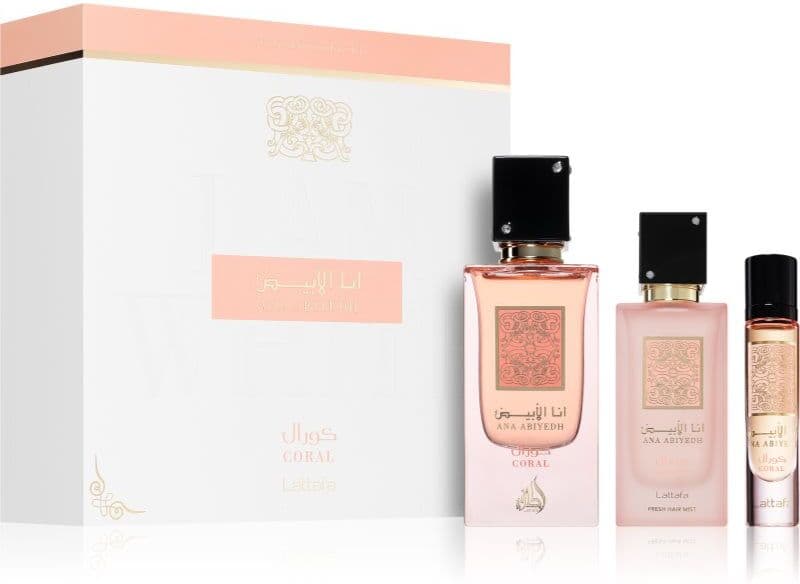 Lattafa Ana Abiyedh Coral σετ δώρου unisex 1 τμχ