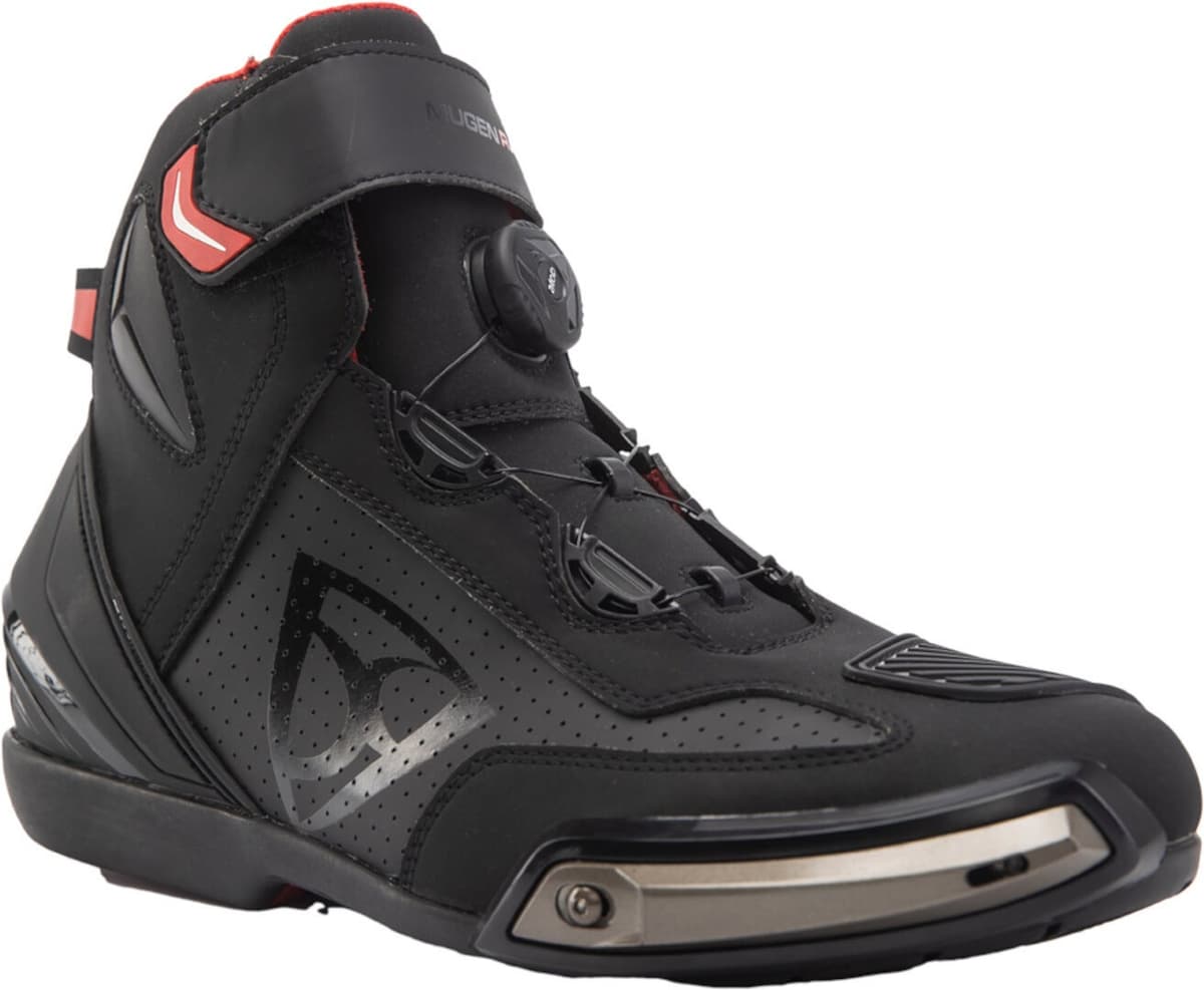 MUGENRACE Woody perforierte Motorrad Schuhe BOT-MNR-2392-BL-38