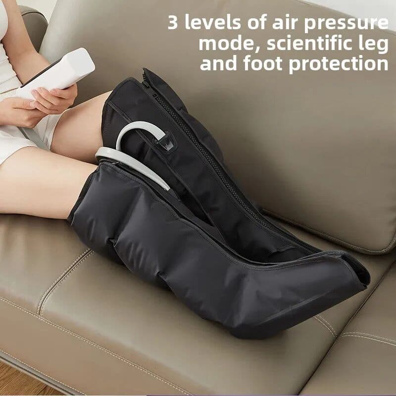 NONE Long Electric Pneumatic Leg Massager Extended Version for Deep Relaxation of Thighs, Calves and Feet with Remote Control