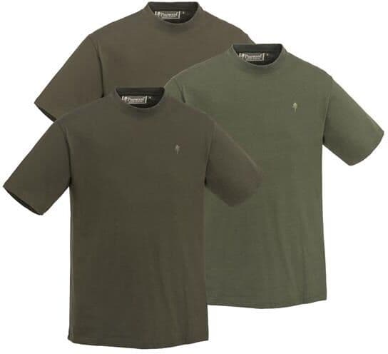 Pinewood 3-pack T-Shirt, Green / Brown / Khaki 43