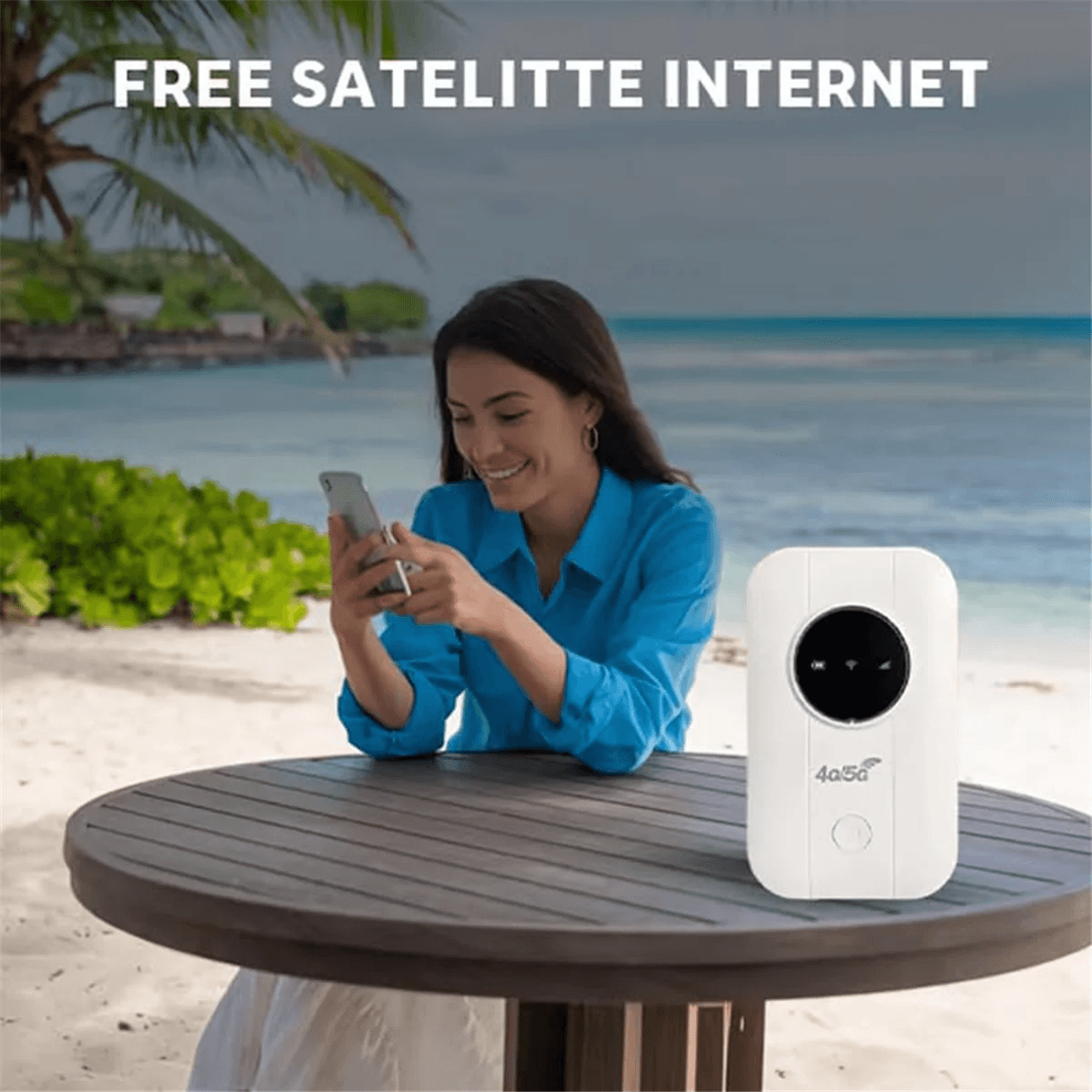 NONE ABQR LTE 4G Modem Router, 300Mbps Hotspot Up to 10 Devices, SIM Card Slot, 2100mAh Battery, for Travel, Business Trip