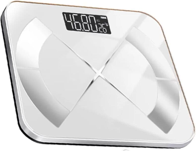 INF Balance corporelle intelligente compatible with Type-C 300mAh rechargeable, écran LCD rétroéclairé, Bluetooth 4.0+,