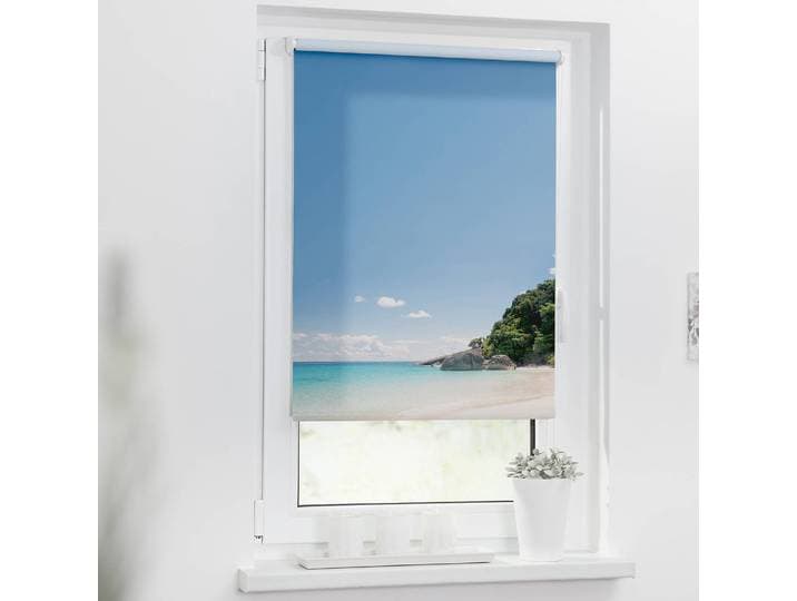 home24 Klemfix rolgordijn Eiland 45 x 150cm blauw