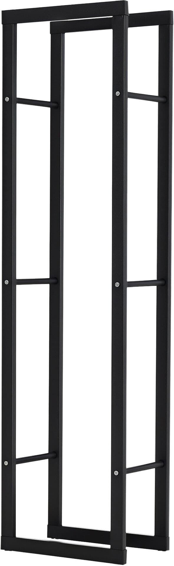Altro Porta Legna Verticale In Metallo Nero Da Interni Ed Esterni Con Portata 100 Kg Max, 40x25x150 cm