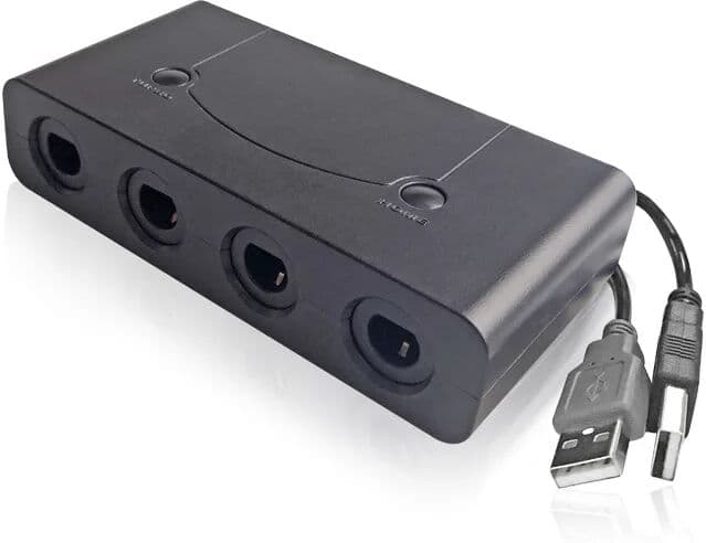 Alasicka 4 Ports Game Converter for GameCube GC Controller USB Adapter for Nintend Switch NGC/Wii U/PC with HOME and TURBO Functions