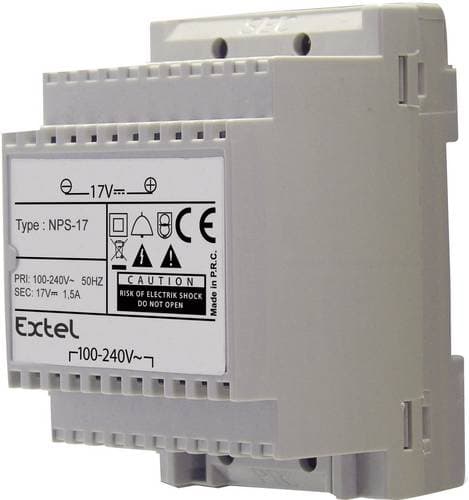Extel Türsprechanlage Hutschienen-Netzteil Grau