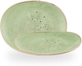 Churchill Piatto Organic Opal 18,5 x 15,5 cm Stonecast Sage Green