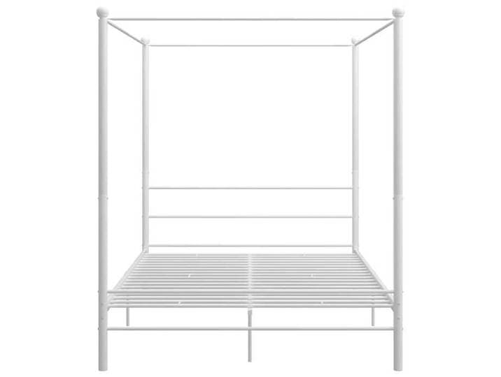 Elegant Cadre de lit à baldaquin - sans matelas - blanc 160 x 200 cm métal - Blanc 24.1 kg - 2223394