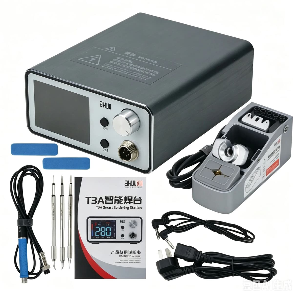 NONE Aixun 200W T3A Smart Soldering Station Supports T245 Handle for Motherboard PCB BGA Welding Repair Soldering Station Tools