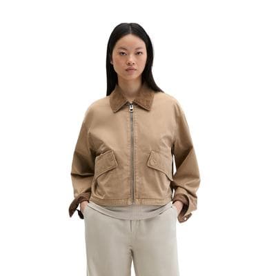 Outdoorjacke MARC O'POLO "aus Organic Cotton-Twill", Damen, Gr. 40, beige (earthy taupe), Obermaterial: 100% Baumwolle. Futter: 100% Baumwolle, unifarben, regular fit, normaler Saum, Jacken Outdoorjacke
