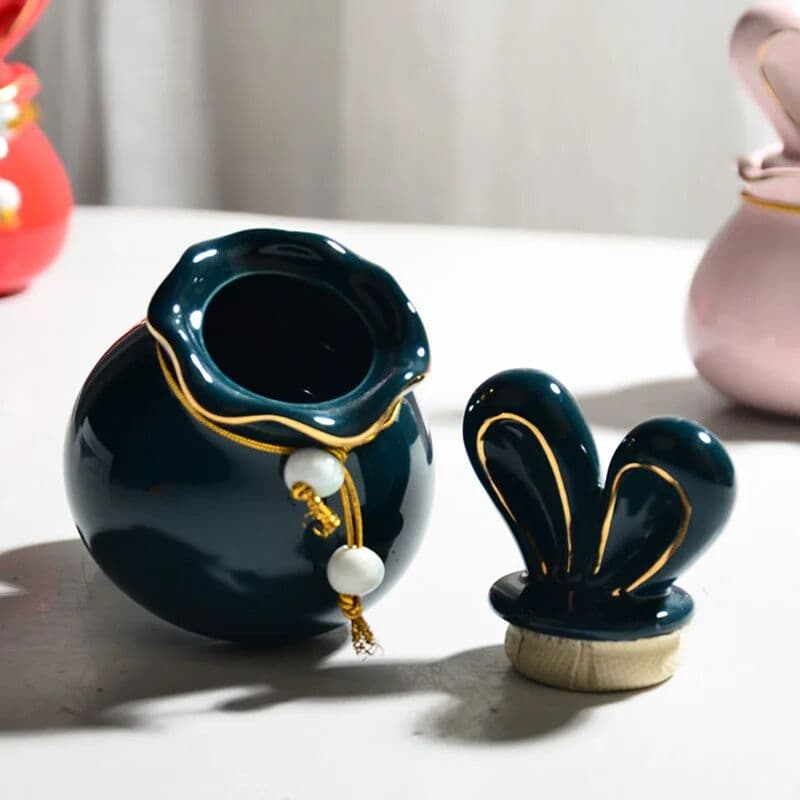 LZJV Mini Ceramics Pet Urn Cremation Personalised Memorial and Funeral Casket Funeral Coffin Keepsake Pet Urn Deceased Dog Souvenir