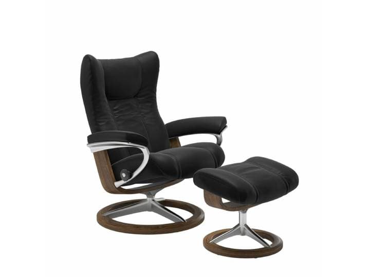 Stressless Wing Sessel Signature wahlweise mit Hocker - Buche Ho