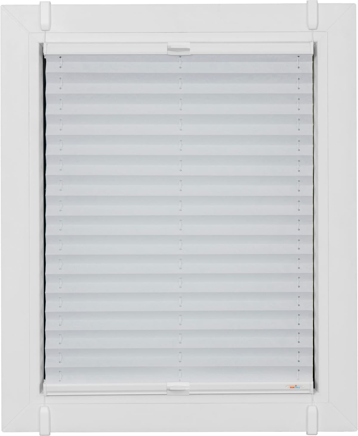 sunlines "Start-up Style Crush, ohne Bohren, Lichtschutz, Klemmfix" Lichtschutz ohne Bohren verspannt nach Mass weiß, weiß 100cm, zweiseitig verschiebbar, 52,5cm