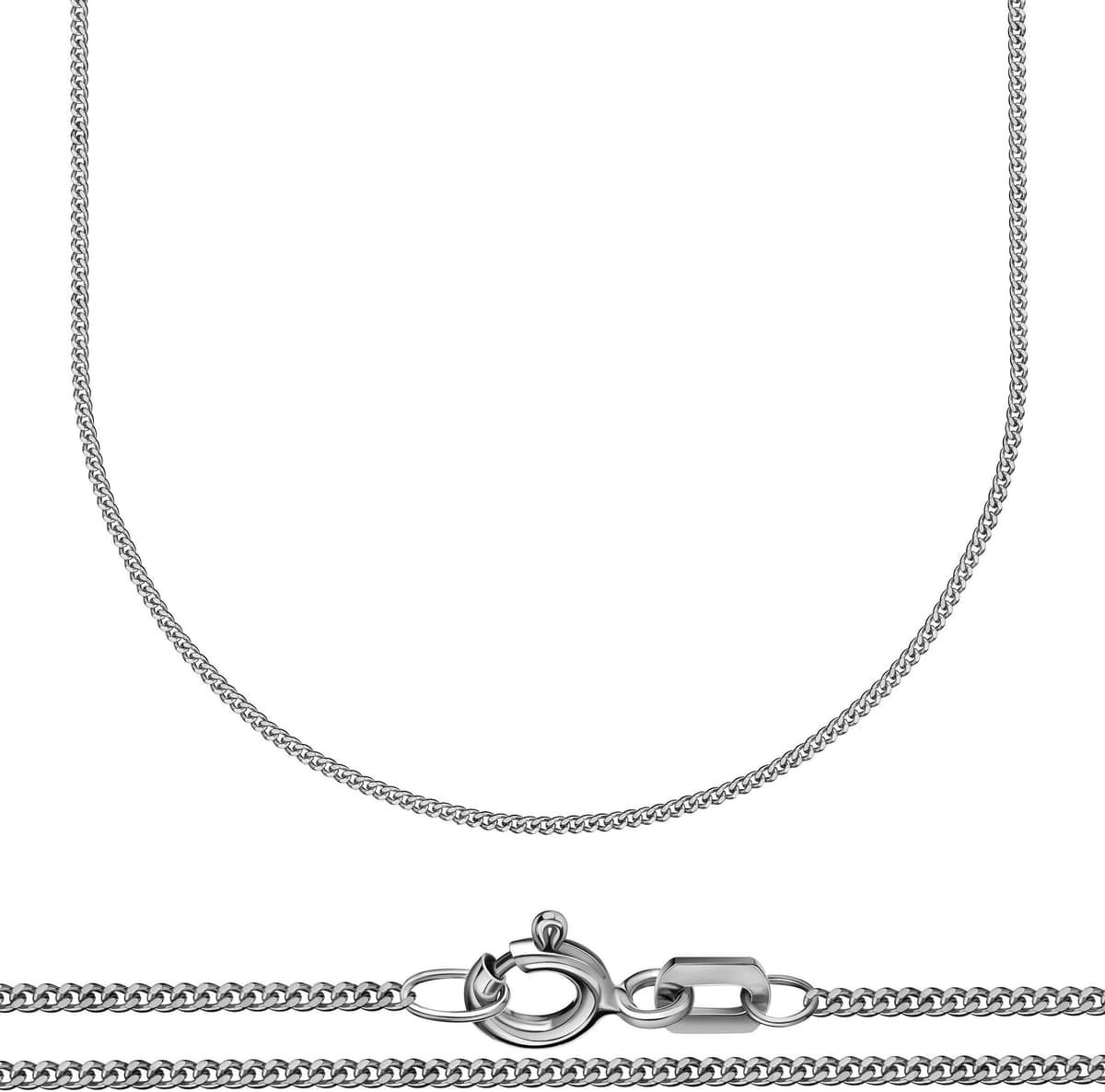 Panzerkette FIRETTI "Schmuck Geschenk Silber 925 Collierkette in mehreren Breiten" Gr. 50, silber (silberfarben), Halsketten, Damen, 50, Silber 925 (Sterlingsilber), B: 1,4mm, Panzerkette, Made in Germany, B:1,4mm