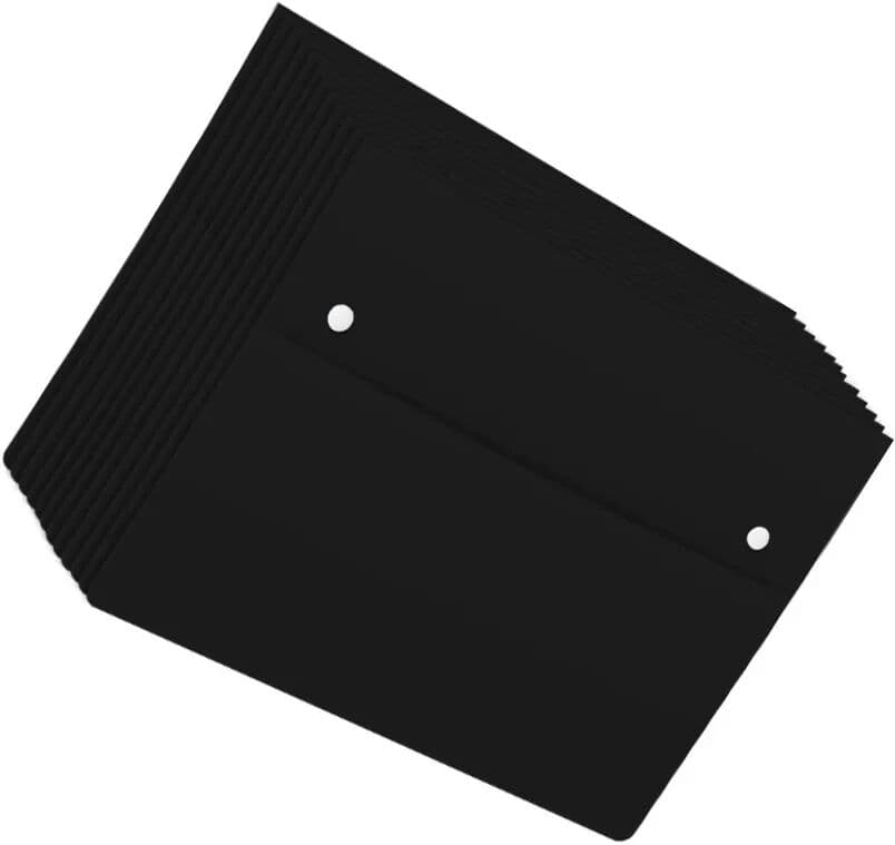 INF A4 Dokumentenmappe mit Doppelknopf - 10er Pack - PP Material Schwarz