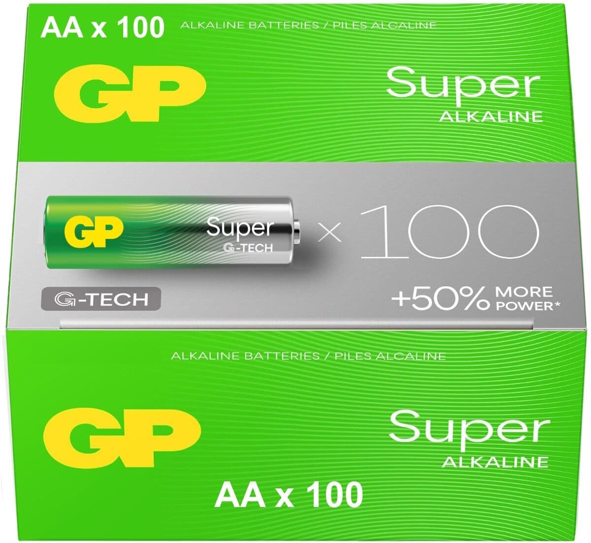 GP Batteries GP Super G-Tech AA Bulk Batteries LR6 15A   Box of 100