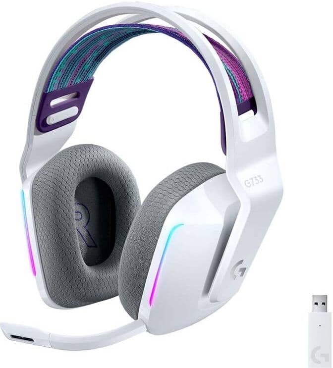 Logitech G733 LightSpeed RGB Wireless Gaming Headset White 981-000883