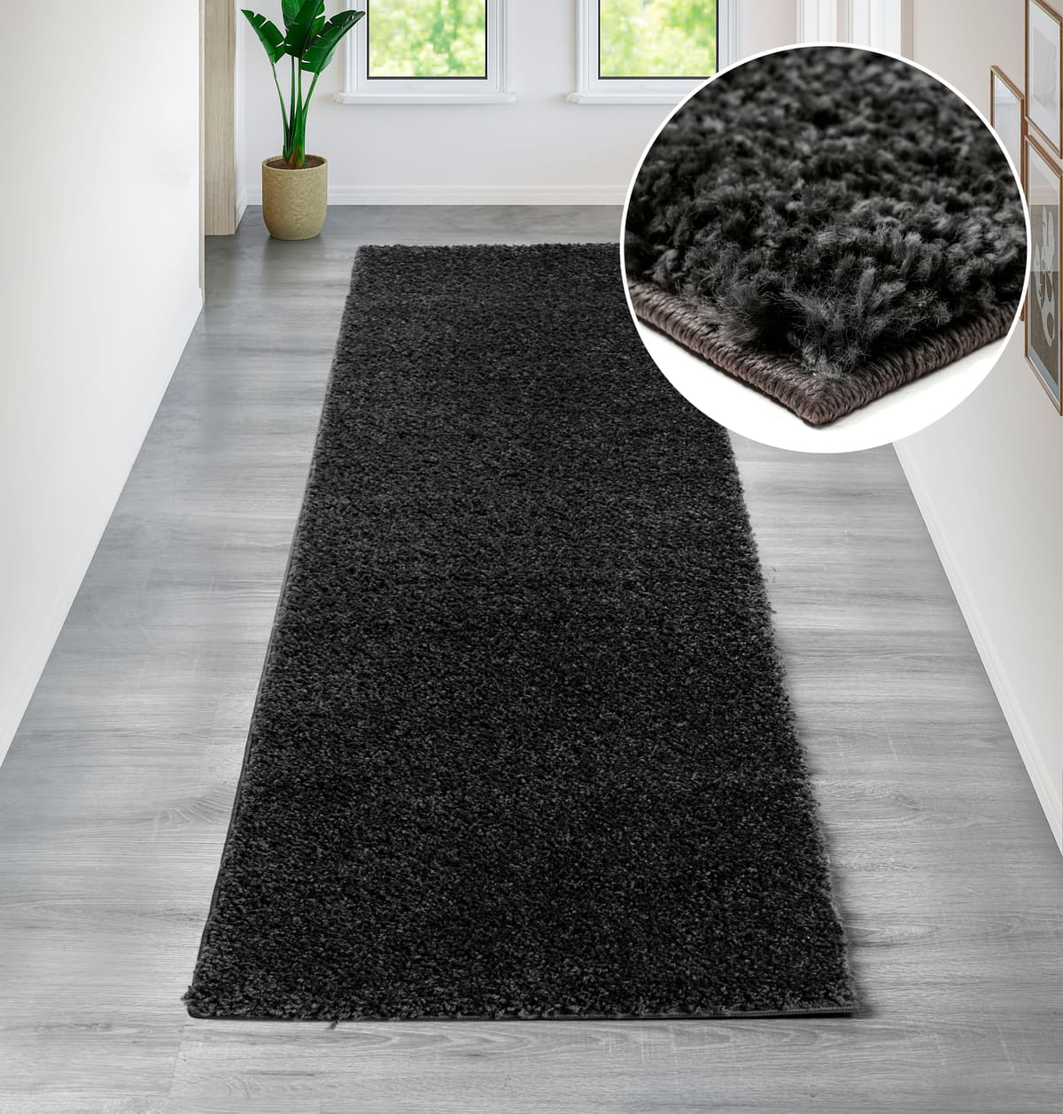 Hochflor-Teppich GOODPRODUCT "Viva Shaggy, in Standard- und Premium-Qualität, 30 mm oder 45 mm Höhe" Gr. 11, grau, B:67cm H:30mm L:230cm, Kunstfaser, Teppiche, Hochflor-Teppich, Uni Farben, einfarbig, weich, kuschelig, Läufer, Kundenliebling grau B : 67cm