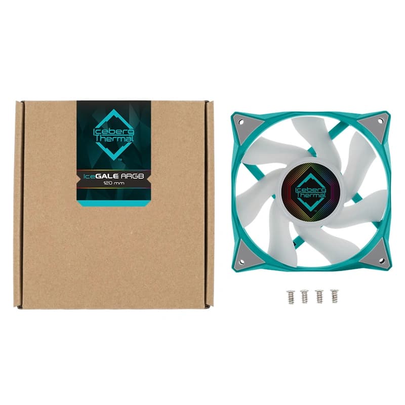 Iceberg Thermal IceGALE ARGB Case Fan 120mm με Σύνδεση 3-Pin / 4-Pin PWM Teal