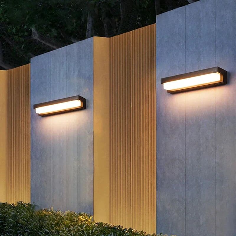 NONE Solar LED Outdoor Lights Garden Balcony Waterproof Decor Solar Powered Lamp Porch Stairs Energy-saving Three-color Wall Light