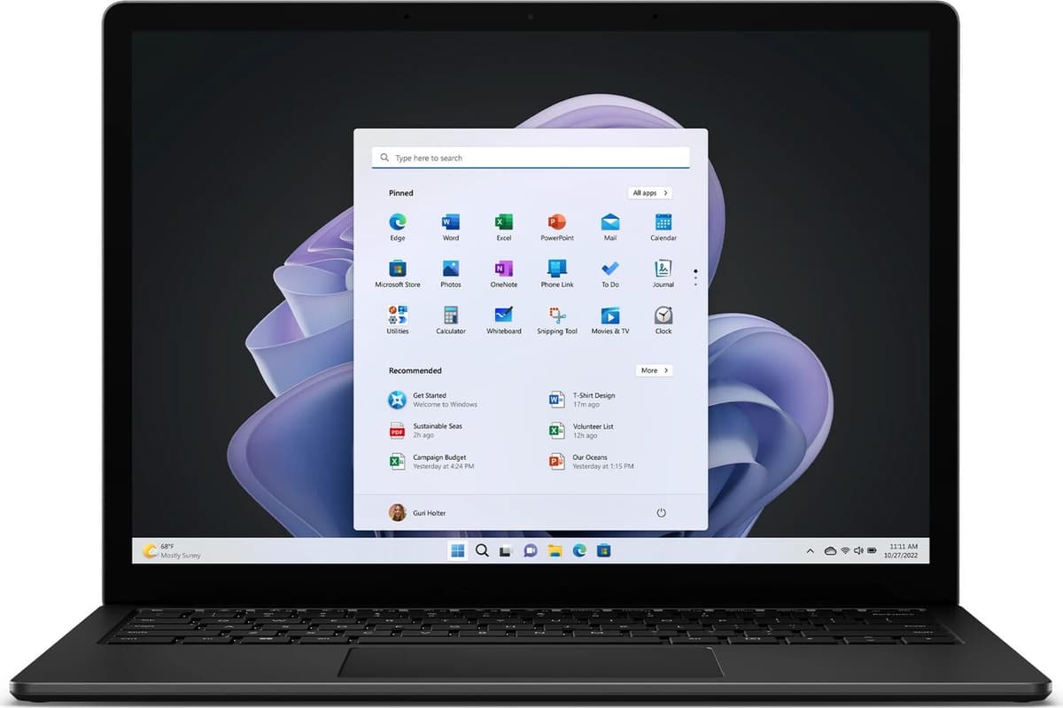 Microsoft Surface Laptop 5   i5-1245U   13.5"   16 GB   512 GB SSD   2256 x 1504   Touch   Rétroéclairage du clavier   noir mat   Win 11 Pro   SE - Refurbished