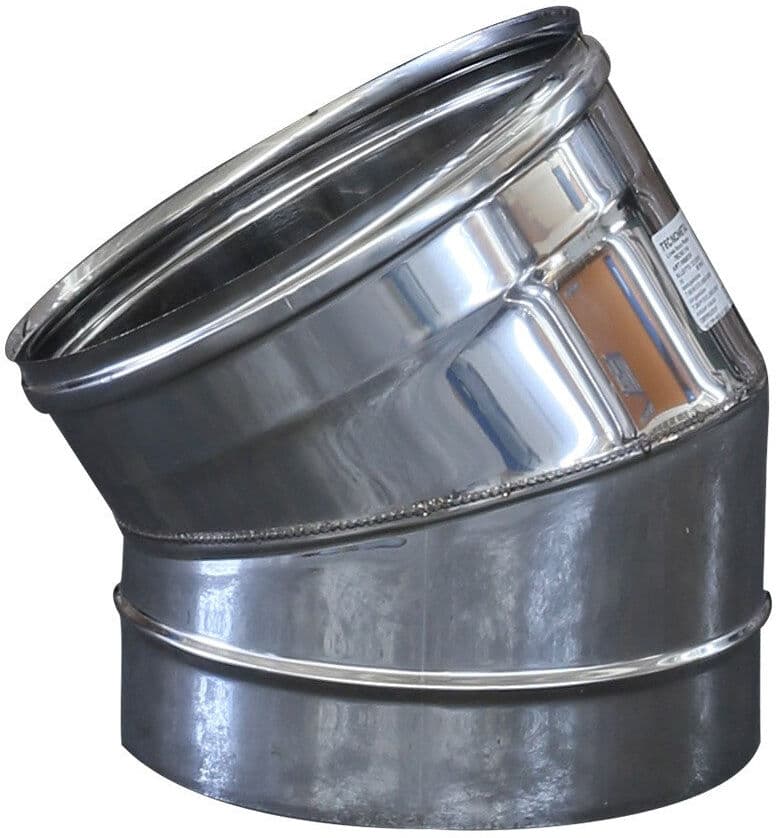 Camini Wierer Curva 30° Gradi in Acciaio Inox Vari Diametri