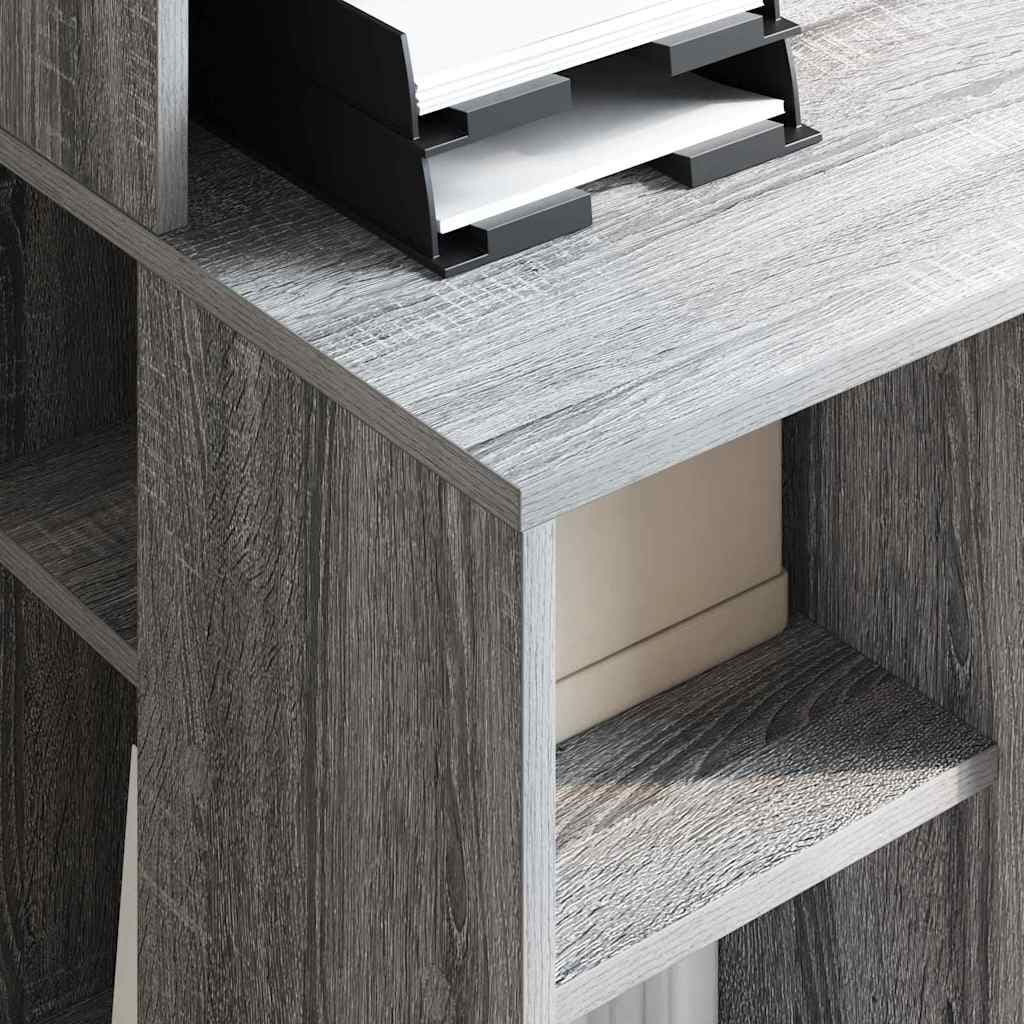 vidaXL Bureau Gris Sonoma Bois d'ingénierie 90 x 48 x 101,5 cm