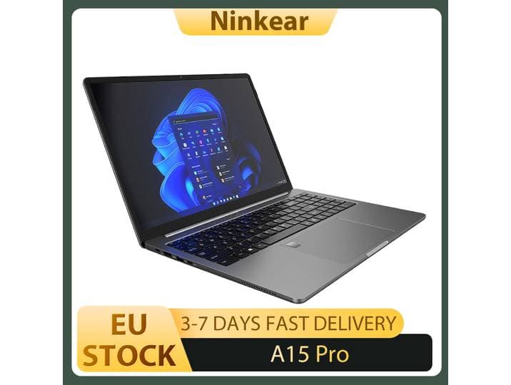 Ordinateur portable Ninkear A15 Pro, écran 16 pouces 2560*1600 120Hz, AMD Ryzen 5 5500U, 16 Go de RAM DDR4, 1 To de SSD, carte graphique AMD Radeon, WiFi 6 Bluetooth 5.2, déverrouillage par empreinte