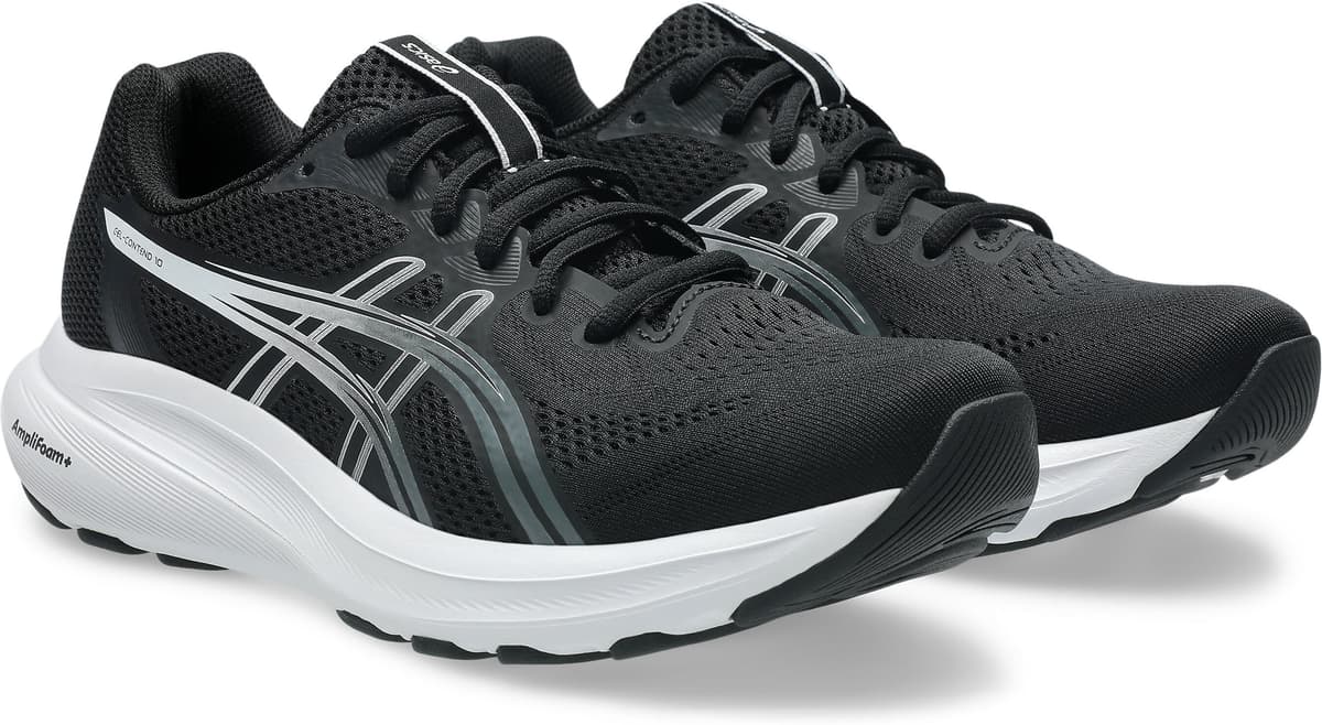 Laufschuh ASICS "GEL-CONTEND 10", Damen, Gr. 40, schwarz-weiss (schwarz, weiß), Synthetik, Schuhe Laufschuh schwarz, weiß 40